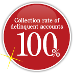 collection rate of delinquent accounts 100% 